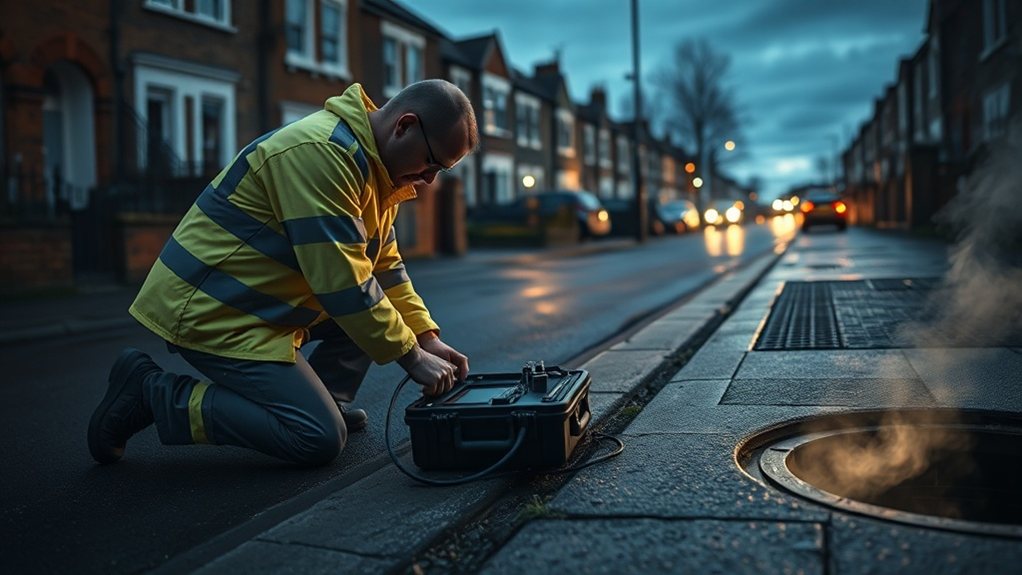 No-dig underground leak detection equipment in Sydenham